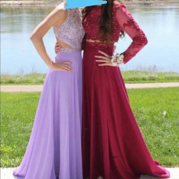 light lavender prom dress